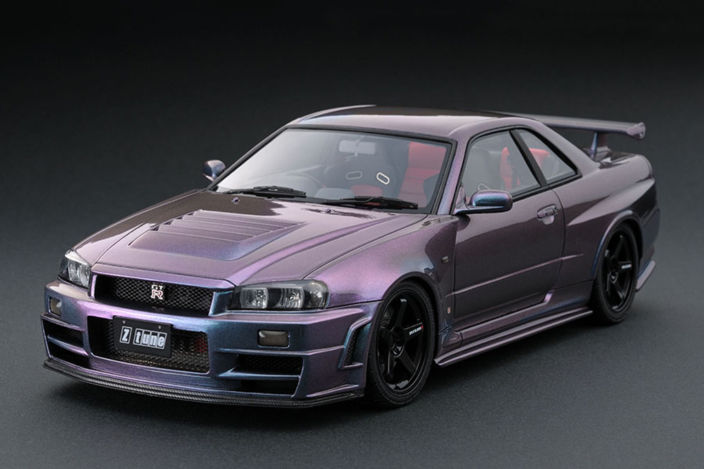 Nissan Skyline R34 1/18 Ignition Model R34 Nismo GT-R Z-tune Midnight Purple III IG0009 modelauto
